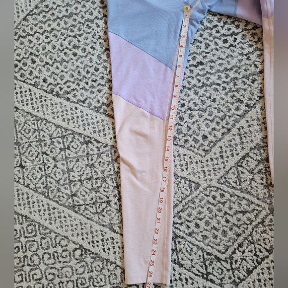 Outdoor Voices Tri-Tone Leggings - Blue, Pink, Beige - Picture 7 of 7